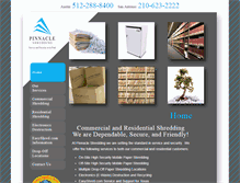 Tablet Screenshot of pinnacleshredding.com